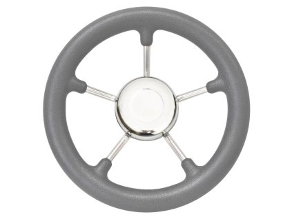 12009 1 sedy polyuretanovy volant s 5 nerezovymi paprsky prumer 28 cm