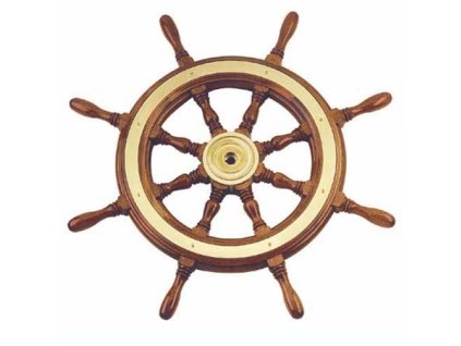 12639 1 tradicni mahagonove kormidelni kolo s lemem prumer 42 cm