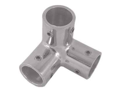 12729 1 trojcestny kovany nerezovy roh 90 pro trubku 22 mm
