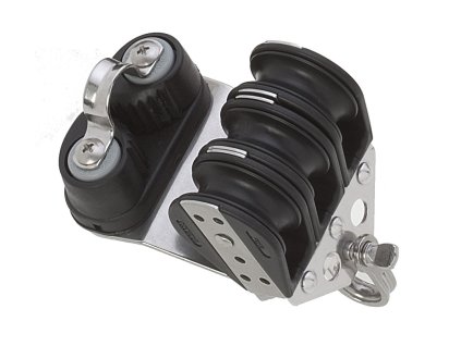 12765 1 trojita kladka viadana se seklem a zasekem s kulickovym loziskem pro lana max 10 mm