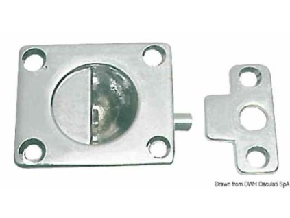 12921 1 uchyt do podlahy z pochromovane mosazi 45x42 mm