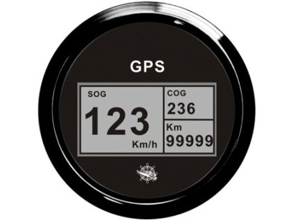 Digitální rychloměr Osculati s GPS a počítadlem ujetých kilometrů v černém provedení