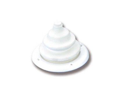 Velká bílá průchodka kabelu s montážním kroužkem, vnitřní průměr 120 mm