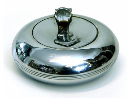 Zavírací popelník s motivem kotvy CHROM (Velikost Průměr cca 5 cm)
