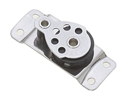 14817 jednoducha obla micro kladka viadana se zavesem a dvema bocnimi uchyty pro lana 8 mm prumer 25 mm