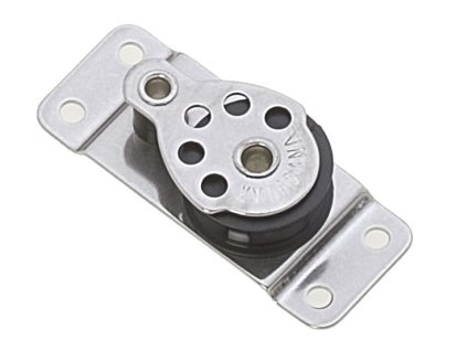 14820 jednoducha rovna micro kladka viadana se zavesem a dvema bocnimi uchyty pro lana 8 mm prumer 25 mm