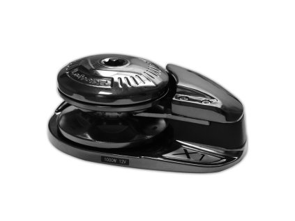 Nízkoprofilový vertikální kotevní vrátek Lofrans X1 v černém provedení (Provedení 1000 W, řetěz 8 mm)