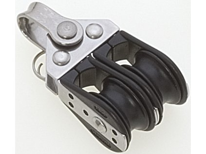 1770 1 dvojita mini kladka viadana se seklem pro lana 8 mm prumer 28 mm