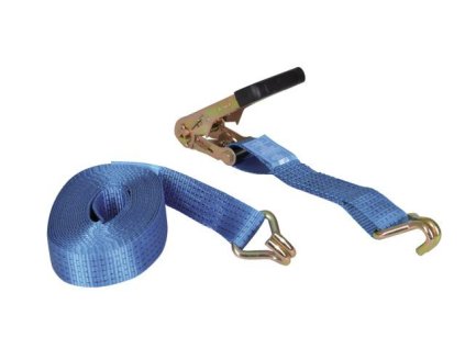 Dvoudílný upínací popruh s háky a ráčnou, šíře 38 mm, délka 8 m