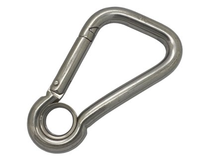 široká nerezová karabina s okem