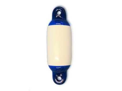 Fendr Majoni Mini bílý s modrými konci, průměr 9 cm, délka 30 cm