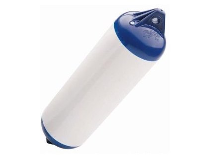 Fendr Polyform serie F bílý s modrými konci, délka 64 - 195 cm (Velikost F8 - průměr 38 cm, délka 147 cm)