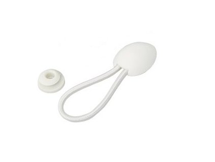 2277 1 gumicka bungee loop s uchycenim do plachty i paluby barva bila baleni 10 ks