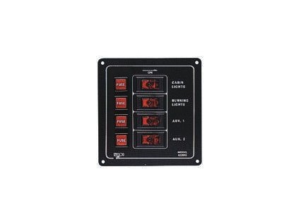 2562 1 hlinikovy prepinaci panel se 4 podsvicenymi tlacitky