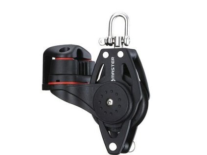 2865 1 jednoducha kladka master 50 mm s otocnym seklem zavesem a zasekem pro lano 10 mm