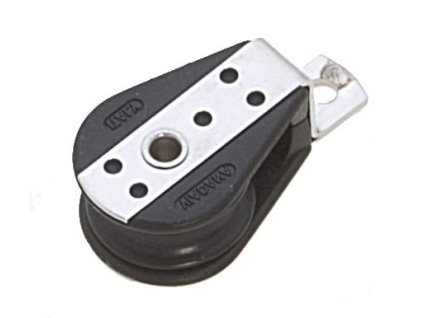 2946 1 jednoducha mini kladka viadana s bocnim uchytem pro lana 8 mm prumer 28 mm