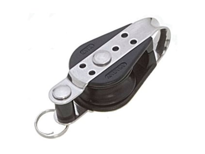 2958 1 jednoducha mini kladka viadana s trmenem a zavesem pro lana 8 mm prumer 28 mm