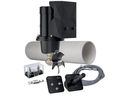 Kompletní sada příďového motoru Quick BTQ 125-40 (Provedení joystick, kabel 8 m, pojistka, držák pojistky, bez tunelu)