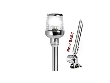 3846 1 kotevni pozicni bile svetlo 360 z nerezu na sklapeci nerezove tyci s nerezovym podstavcem delka 60 cm