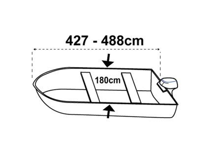 3966 1 kryci plachta pro lode bez konzole delky 427 az 488 cm