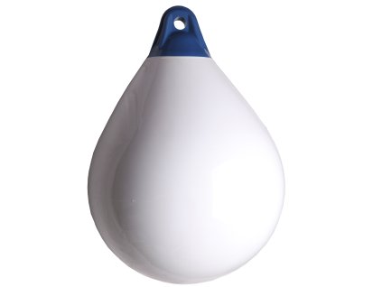 Kulatý fendr Majoni bílý s modrými konci (Velikost průměr 65 cm, délka 88 cm)