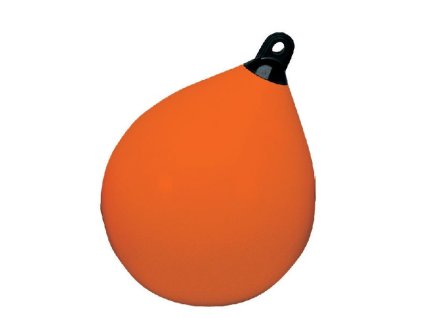 Kulatý fendr Majoni oranžový s černými konci, průměr 35 - 65 cm (Velikost průměr 65 cm, délka 88 cm)