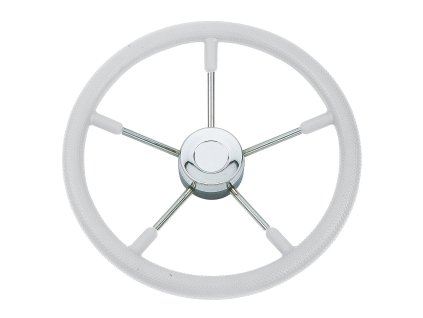 570 1 bily polyuretanovy volant s 5 nerezovymi paprsky prumer 35 cm