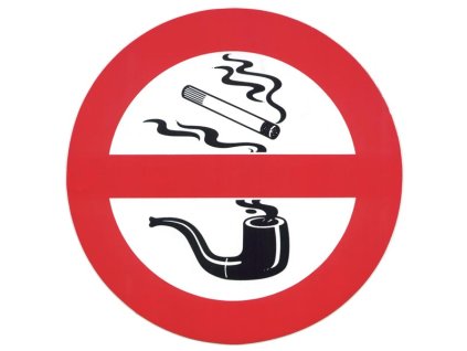 5967 1 nalepka nekourit no smoking