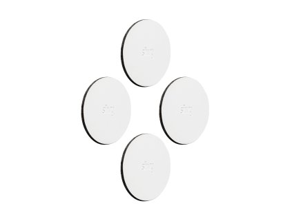 Nano metalická kulatá podložka Silwy® 7,5 cm v bílé barvě