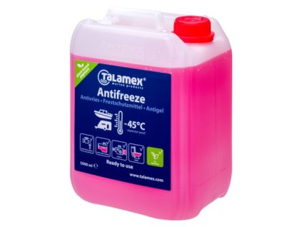 Nemrznoucí kapalina pro motory a vodovodní systémy Talamex (do -45 °C, růžová), objem 5 l