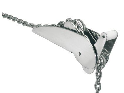 6279 1 nerezova kyvna kotevni kladka s dvojitou rolnou a plastovym trmenem pro kotvy do 30 kg delka 59 cm