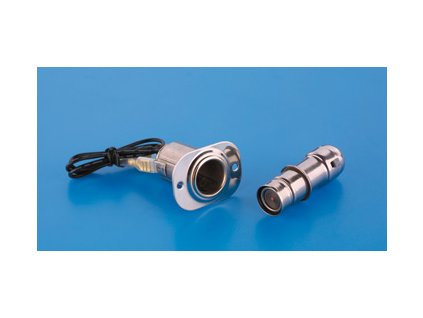 6555 1 nerezova zasuvka 12v s kabelem a cigaretovou zastrckou