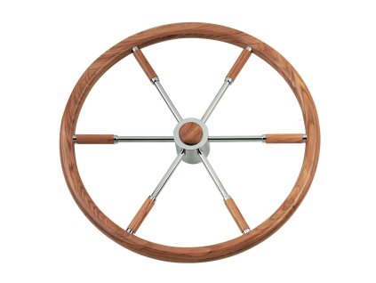6636 1 nerezove kormidelni kolo s teakovym uchytem prumer 45 cm