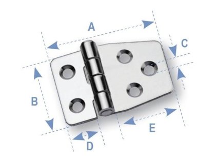 7005 1 nerezovy kosodelnikovy pant rozmer 54 x 38 5 mm