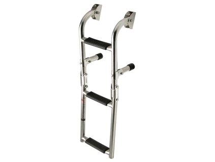 Nerezový skládací žebřík s 2+1 schůdky, šíře 240 mm