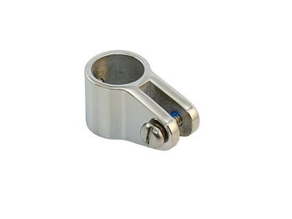 Nerezový středový díl s úchytem a šroubem pro rouru o průměru 20 mm