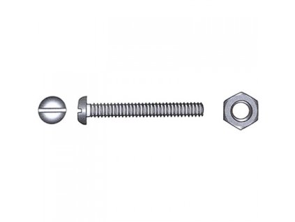 7752 1 nerezovy valcovy sroub din 84 s matici din 934 m3x10 kvalita a4 baleni 10 ks