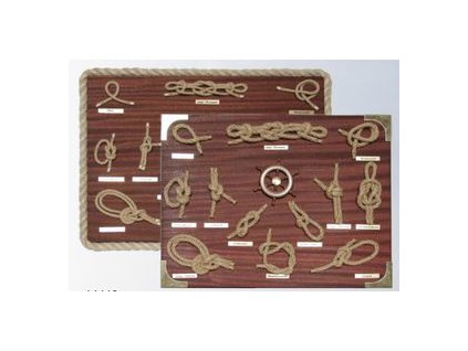 Obraz, tablo s uzly maxi 12 uzlů, kormidelní kolo (Provedení Rámeček z lana)