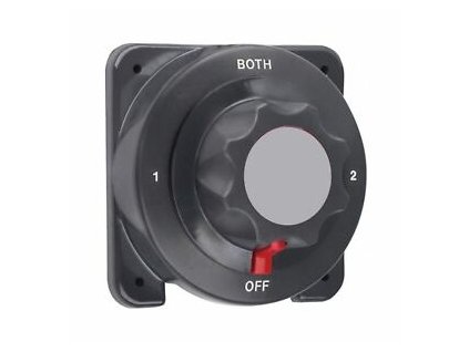 Odpojovač baterie na povrchovou montáž pro 2 baterie, max. 300A