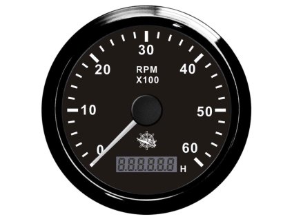 8682 1 otackomer osculati 0 6000 rpm s pocitadlem motohodin v cernem provedeni