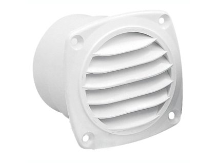 Plastová bílá větrací mřížka s límcem, rozměr 92 x 92 a 126 x 126 mm (Provedení rozměr 126 x 126 mm)