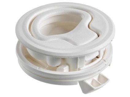 9567 2 plastovy bily vytahovaci zamek se zapadkou bez zamykani