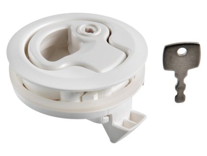 9570 1 plastovy bily vytahovaci zamek se zapadkou se zamykanim