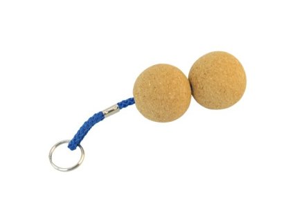 9732 1 plovouci dvojity kulaty korkovy privesek na klice