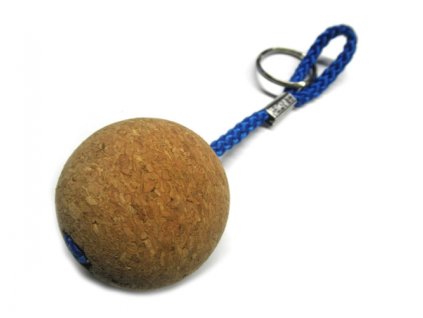 9756 1 plovouci kulaty korkovy privesek na klice