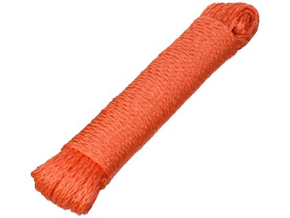 Plovoucí lano oranžové barvy s háčkem, délka 30 m, průměr 6 mm