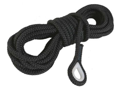 9942 1 cerne polyesterove kotevni lano s plastovou ocnici prumer 8 mm delka 30 m