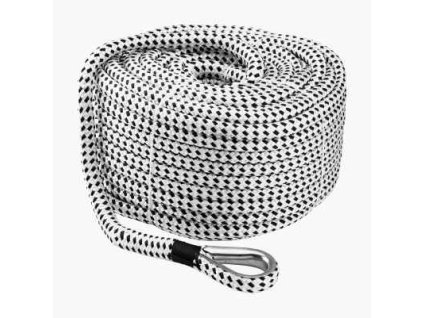 9963 1 polyesterove kotevni lano s nerezovou ocnici prumer 12 mm s delkou 30 metru