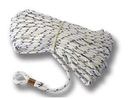 9972 1 polyesterove kotevni lano s plastovou ocnici prumer 8 mm delka 30 m