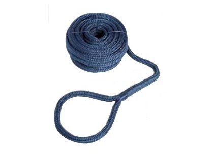 9975 1 polyesterove modre lano na fendry s okem delka 2 m